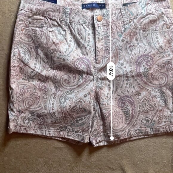 New! BANDOLINO Amy‎ Women 12 Modern Fit Paisley Tummy Slimming Flawless Stretch - Picture 4 of 6